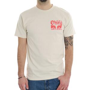 T-SHIRT SUBMIT OBEY BEIGE